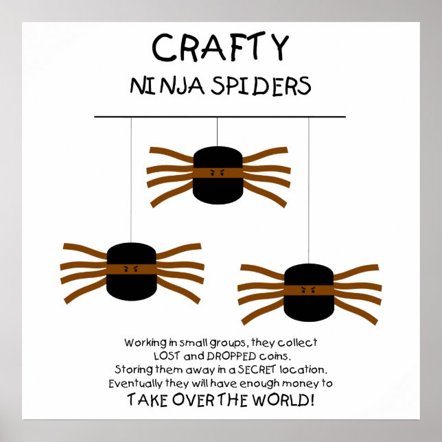 Poster Ninja Spiders ! (Devant)