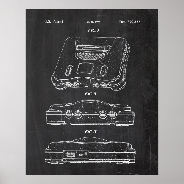 Poster Nintendo 64 Brevet (Devant)