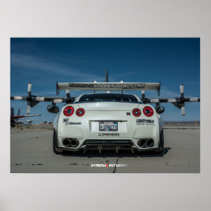 Poster Nissan GT-R R35 LibertyWalk à fuselage large avec
