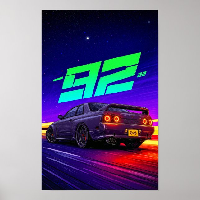 Poster Nissan Skyline GTR R32 (Devant)