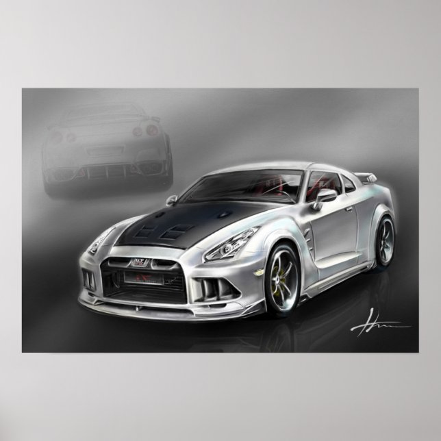 Poster Nissan Skyline GTR R35 (Devant)