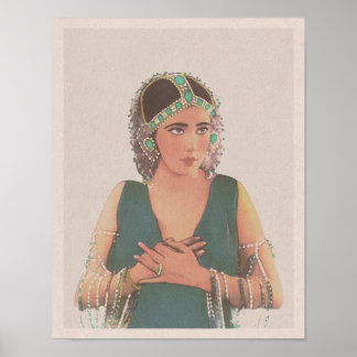 Poster Nita Naldi : Emerald Beauty Art Print (1920)