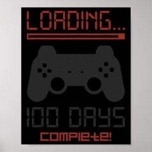 Poster Niveau 100 Jours De L'École Complet Jeu Vidéo Game