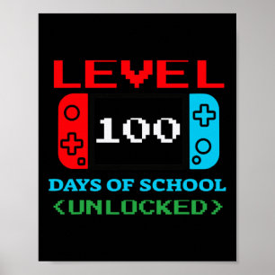 Poster Niveau 100 Jours D'École Déverrouillé 3