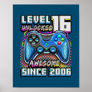 Poster Niveau 16 Déverrouillé Awesome 2006 jeu vidéo 16e