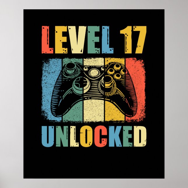 Poster Niveau 17 déverrouillé (Devant)