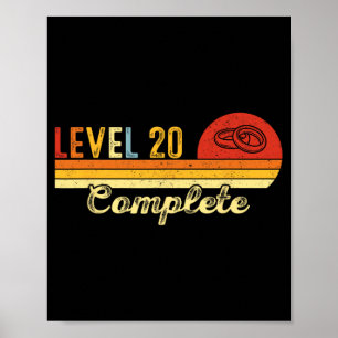 Poster Niveau 20 Couples complets Vintage 20e mariage Ann