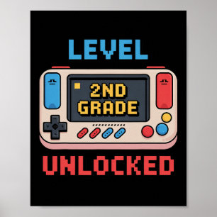 Poster Niveau 2e année Débloqué Jeu vidéo Ck À l'école T