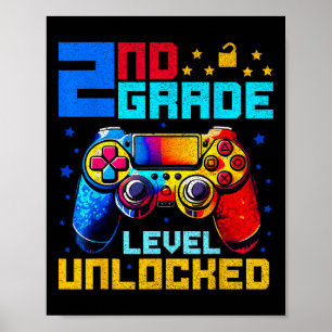 Poster Niveau 2e année débloqué Joueur Premier jour d'éco