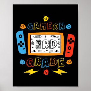 Poster Niveau 3e année débloqué Jeu sur le retour en 3e a