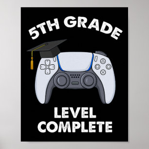 Poster Niveau 5e année Complet Graduation Gamer Boys Sch