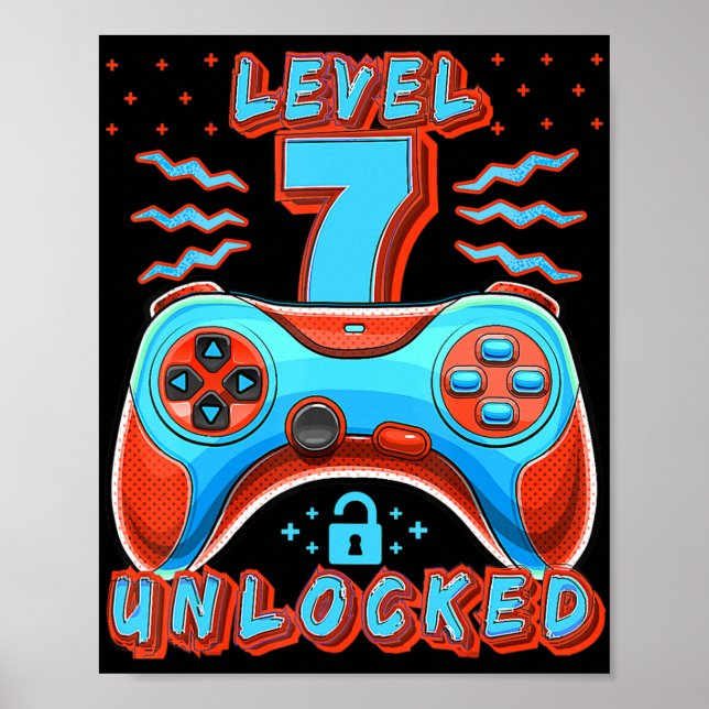 Poster Niveau 7 Jeu vidéo déverrouillé 7e Jeu d'anniversa (Devant)