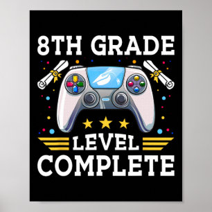Poster Niveau 8e Niveau Gamer Complet Enfants Cl De 2025