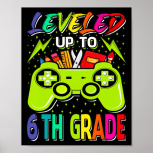 Poster Niveau Atteint 6e année Joueur Retour à l'école En