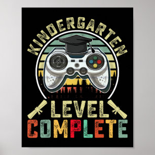 Poster Niveau de la maternelle Niveau Complet Gamer Schoo