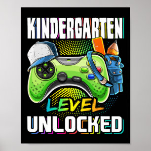 Poster Niveau de maternelle débloqué jeu vidéo Ck à l'éco