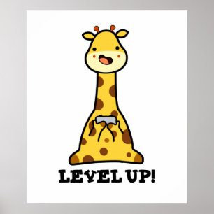 Poster Niveau Haut Funny Giraffe Pun