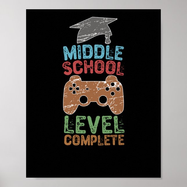 Poster Niveau intermédiaire Terminé - Cadeau d'études (Devant)