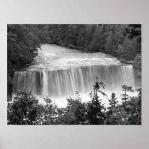 Poster Niveaux de gris de Tahquamenon Upper Falls