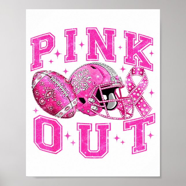 Poster Nk Out Tackle Breast Cancer Awareness Football Nk  (Devant)