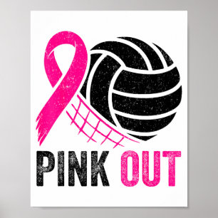 Poster Nk Out Volleyball Sensibilisation au Cancer du Sei