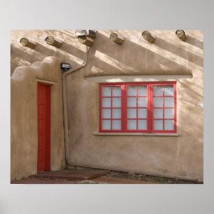 Poster NM, Nouveau-Mexique, Santa Fe, Canyon Road, légend