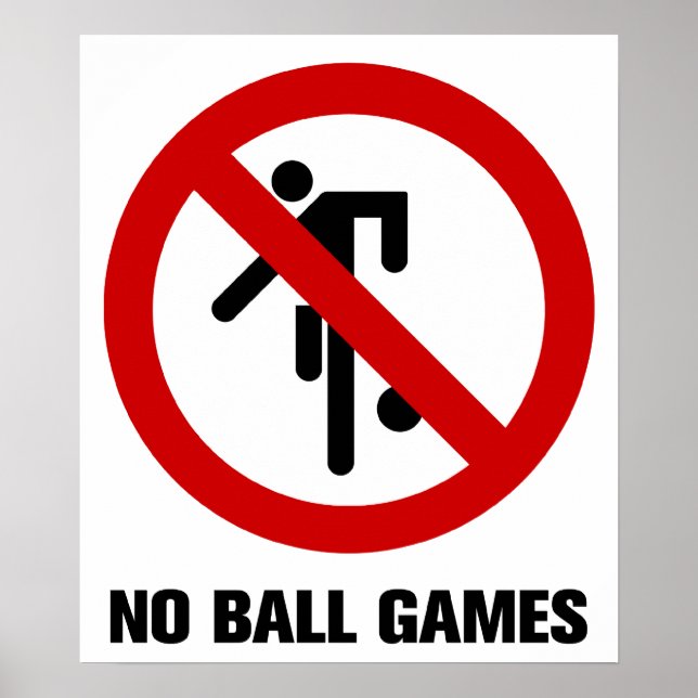 Poster NO Ball Games ⚠ Thai Park ⚠ (Devant)