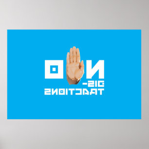 Poster NO Distractions ! cool lisible par un miroir