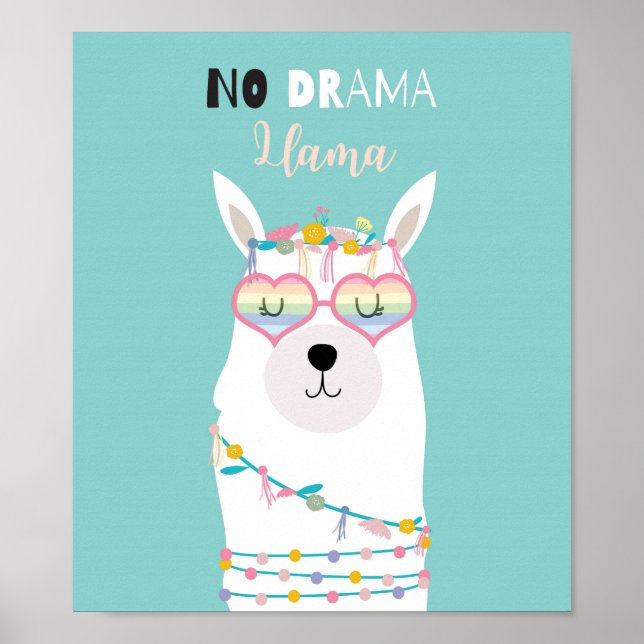 Poster No Drama Llama (Devant)
