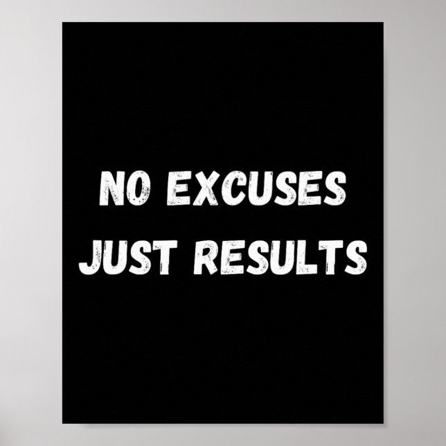 Poster No Excuses  (Devant)