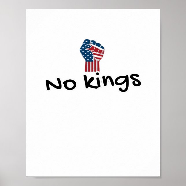 Poster No Kings In America Classic Minimal Clean (Devant)