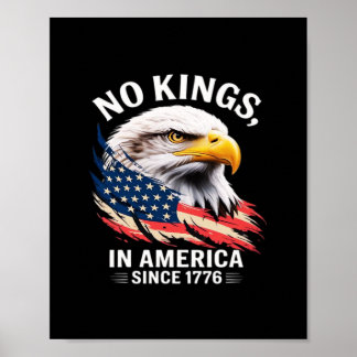 Poster No Kings In America Classic Retro Graphic Design