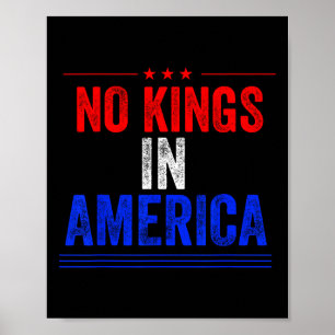 Poster No Kings In America Flag Protest Save Democracy 12