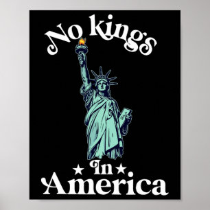 Poster No Kings In America Flag Protest Save Democracy 17
