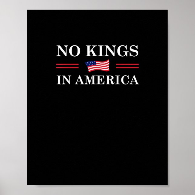 Poster No Kings In America Freedom No King Lives American (Devant)