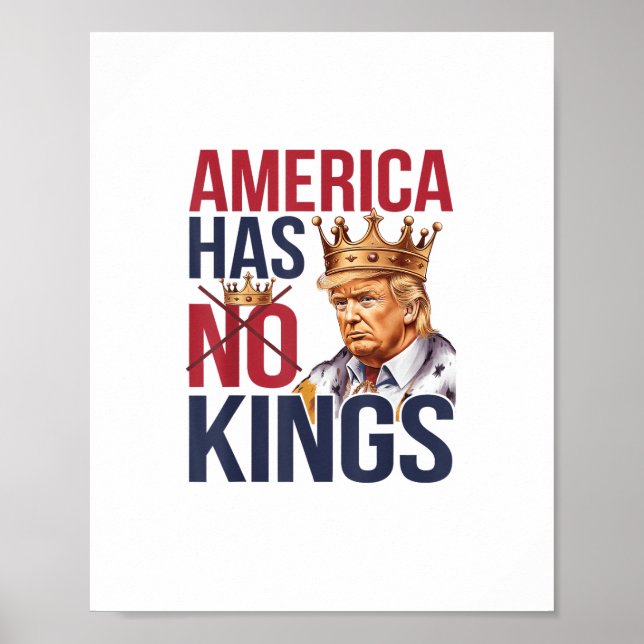 Poster No Kings In America Funny America Has No King Poli (Devant)
