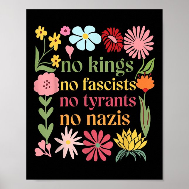 Poster No Kings In America No Fascists We The People Poli (Devant)