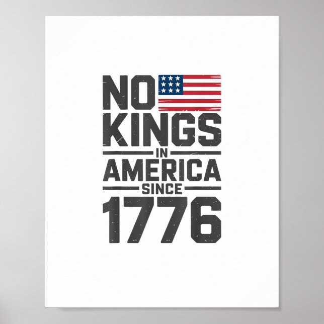 Poster No Kings In America Since 1776 Creative Design (Devant)