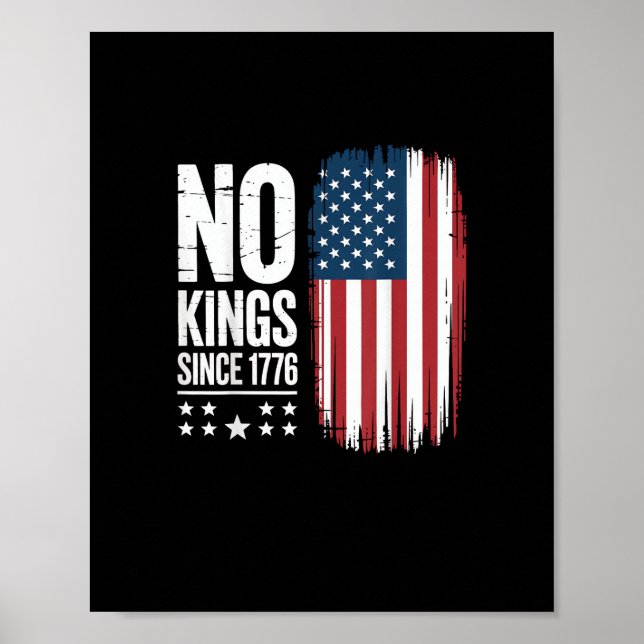 Poster No Kings In America Since 1776 Freedom Spirit Look (Devant)