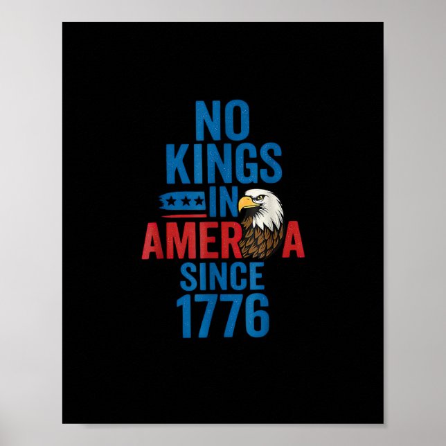 Poster No Kings In America Since 1776 Shirt No Kings Men  (Devant)