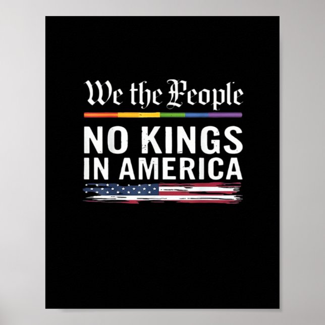 Poster No Kings In America We The People Political Americ (Devant)