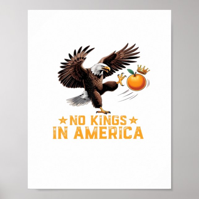 Poster No Kings In America We The People Political Retro  (Devant)