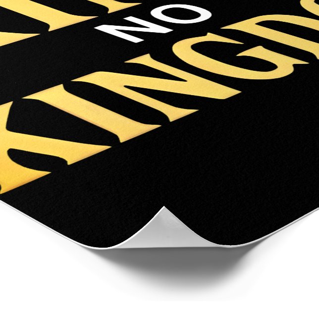 Poster No Kings Protest Sign Vertical 2025 (Coin)