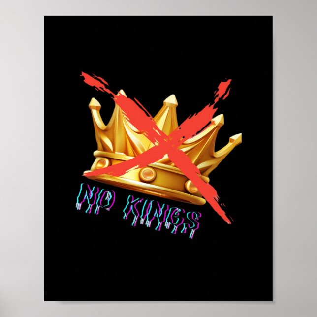 Poster No Kings Trendy Design (Devant)