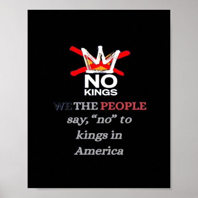 Poster No Kings We the People Freedom Classic Style (Devant)