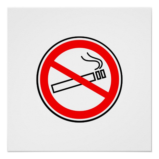 Poster No Smoking Red Circle (Devant)