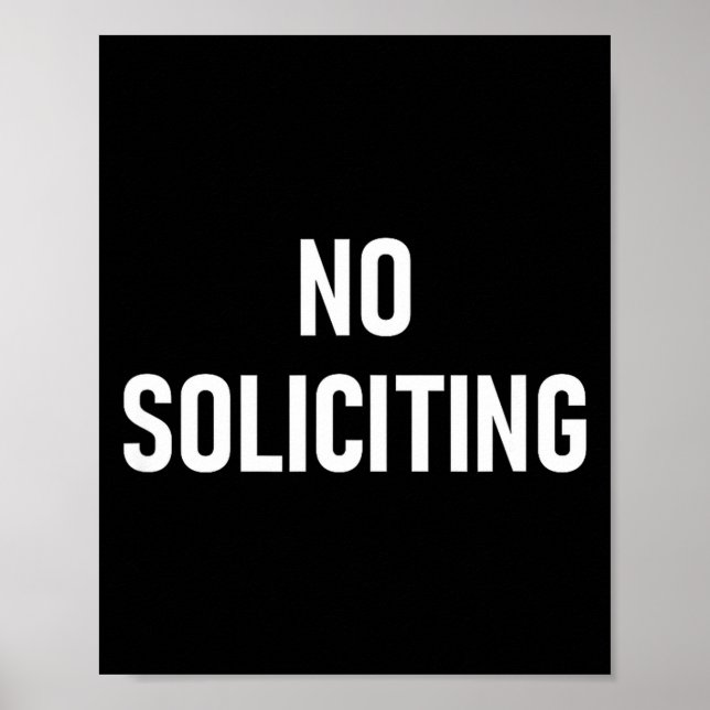 Poster No Soliciting, Funny, Jokes, Sarcastic  (Devant)