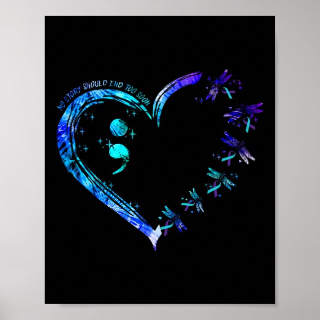 Poster No Story Should End Too Soon Suicide Prevention (Devant)