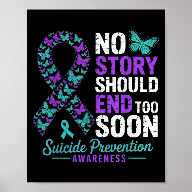 Poster No Story Should End Too Soon Suicide Prevention Aw (Devant)