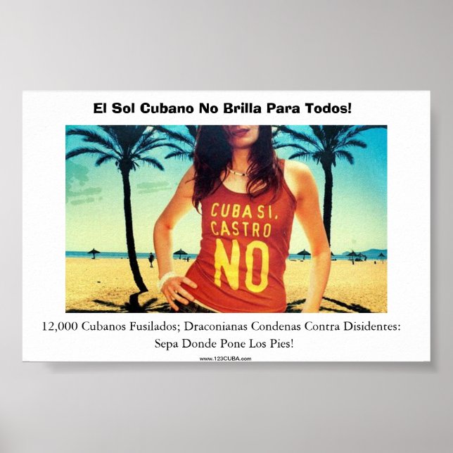 Poster No Viajes a Cuba ! (Devant)